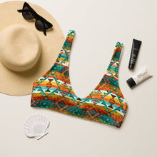 Load image into Gallery viewer, Yeehaw Mustard Aztec Bikini Top
