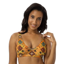 Load image into Gallery viewer, Yeehaw Golden Aztec Bikini Top
