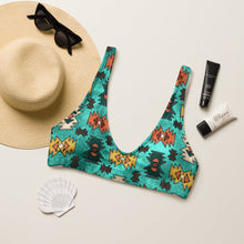 Load image into Gallery viewer, Yeehaw Turquoise Aztec Bikini Top
