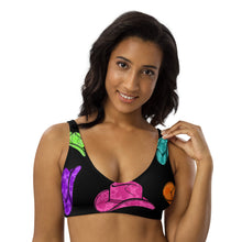 Load image into Gallery viewer, Yeehaw All Neon Hat Bikini Top
