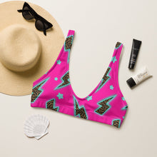 Load image into Gallery viewer, Yeehaw Leopard Lightning Bikini Top
