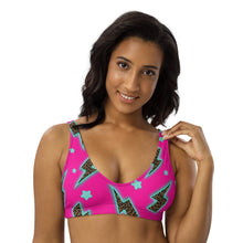 Load image into Gallery viewer, Yeehaw Leopard Lightning Bikini Top

