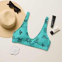 Load image into Gallery viewer, Ready to Ship Yeehaw Turquoise Brands Bikini Top Size Small
