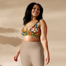 Load image into Gallery viewer, Yeehaw Woodstock Retro Floral Bikini Top
