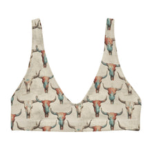 Load image into Gallery viewer, Baha Ranch Yeehaw Bullhead Skulls Bikini Top
