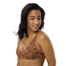 Load image into Gallery viewer, Yeehaw Tooled Leather Bikini Top

