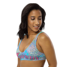 Load image into Gallery viewer, Yeehaw Howdy Opal Glitter Bikini Top
