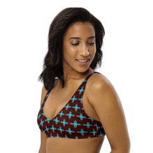 Load image into Gallery viewer, Yeehaw Turquoise Zia Bikini Top
