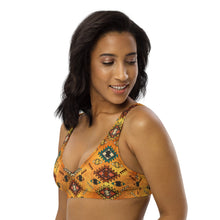 Load image into Gallery viewer, Yeehaw Golden Aztec Bikini Top
