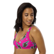 Load image into Gallery viewer, Yeehaw Leopard Lightning Bikini Top
