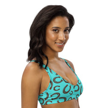 Load image into Gallery viewer, Yeehaw Turquoise Horseshoe Bikini Top
