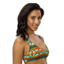 Load image into Gallery viewer, Yeehaw Mustard Aztec Bikini Top
