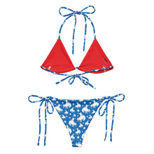 Load image into Gallery viewer, Yeehaw Blue Rodeo Cowboy String Bikini
