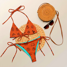 Load image into Gallery viewer, Ready to ship Yeehaw Rust Cattle Brand String Bikini SIZE Medium

