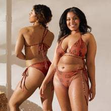 Load image into Gallery viewer, Yeehaw Brown Cattle Brand String Bikini
