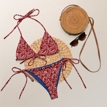 Load image into Gallery viewer, Yeehaw Red Bandana String Bikini
