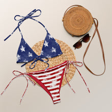 Load image into Gallery viewer, Yeehaw Stars &amp; Stripes String Bikini
