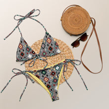 Load image into Gallery viewer, Yeehaw Gray Aztec String Bikini
