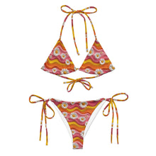 Load image into Gallery viewer, Yeehaw Groovy Floral String Bikini
