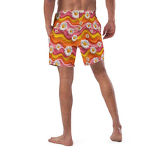 Load image into Gallery viewer, Yeehaw Groovy Floral Men's Swim Trunks
