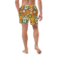 Load image into Gallery viewer, Baha Ranch Yeehaw Woodstock Retro Floral Men's Swim Trunks
