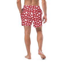 Load image into Gallery viewer, Yeehaw Red Rodeo Cowboy Men's Swim Trunks

