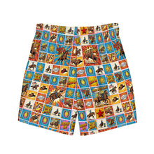 Load image into Gallery viewer, Baha Ranch Yeehaw Comic Corral Rodeo Swim Trunks
