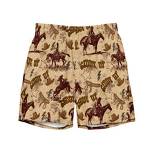 Load image into Gallery viewer, Yeehaw Vintage Western Men&#39;s Swim Trunks
