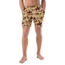 Load image into Gallery viewer, Yeehaw Vintage Western Men&#39;s Swim Trunks
