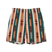Load image into Gallery viewer, Yeehaw Cocoa Aztec Men&#39;s Swim Trunks
