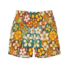Load image into Gallery viewer, Baha Ranch Yeehaw Woodstock Retro Floral Men's Swim Trunks
