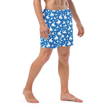 Load image into Gallery viewer, Yeehaw Blue Rodeo Cowboy Men's Swim Trunks
