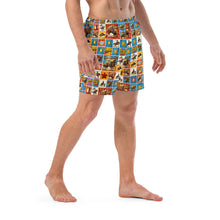 Load image into Gallery viewer, Baha Ranch Yeehaw Comic Corral Rodeo Swim Trunks
