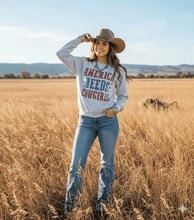Load image into Gallery viewer, America Needs Cowgirls Graphic Sweatshirt
