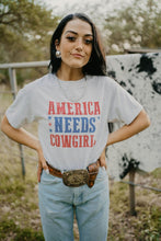 Load image into Gallery viewer, America Needs Cowgirls Graphic Tee
