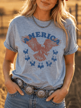 Load image into Gallery viewer, America Patriotic Eagle Graphic Tee
