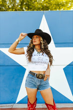 Load image into Gallery viewer, American Cowgirl Cropped Graphic Tee
