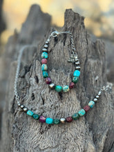 Load image into Gallery viewer, Sterling Silver Jasper Turquoise Bracelet
