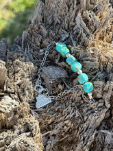 Load image into Gallery viewer, Authentic Turquoise Square Beads Chain Bracelet
