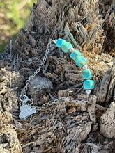 Load image into Gallery viewer, Authentic Turquoise Square Beads Chain Bracelet

