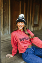 Load image into Gallery viewer, Aztec Faux Fur Pom Beanie
