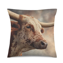 Load image into Gallery viewer, Baha Ranch Western Ranch Bull Velvety Soft Pillow Case Made in America
