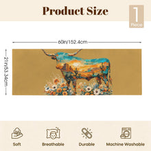 Load image into Gallery viewer, Baha Ranch Floral Longhorn Body Pillow Made in America
