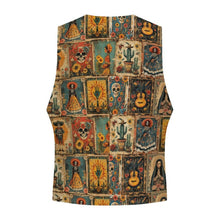 Load image into Gallery viewer, Baha Ranch Colores De Mexico Dia de los Muertes Men's Sleeveless Suit Vest
