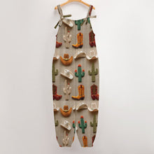 Load image into Gallery viewer, Cactus Boots Hat Western Overalls Jumpsuit
