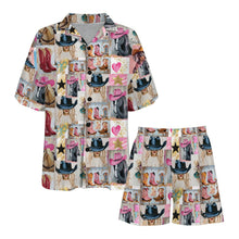 Load image into Gallery viewer, Baha Ranch Painted Cowgirl Pajama Set Made in America
