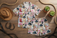 Load image into Gallery viewer, Baha Ranch Painted Cowgirl Pajama Set Made in America
