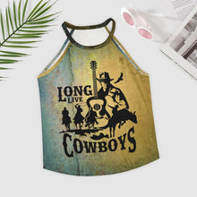 Load image into Gallery viewer, Cowboys Print Women&#39;s Western Tank Top
