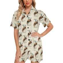 Load image into Gallery viewer, Vintage Rodeo Cowboy Women's Western Pajama Set
