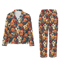 Load image into Gallery viewer, Colores De Mexico Roses &amp; Guitars Satin Pajamas
